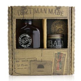 Man Made Wash &amp; Balm Set - # Spiced Vanilla: 1x Shampoo, Conditioner &amp; Body Wash 530ml + 1x Beard Balm 56.7g