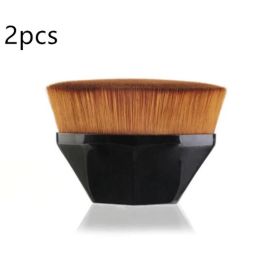 Foundation Brush BB Cream Makeup Brushes Loose Powder Brush Flat Kit (Option: 2pcs Black1)