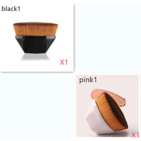 Foundation Brush BB Cream Makeup Brushes Loose Powder Brush Flat Kit (Option: Pink1X1 Black1X1)