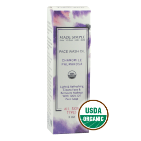 FACE WASH - Organic Vegan Chamomile Palmarosa (Lid: Dropper)